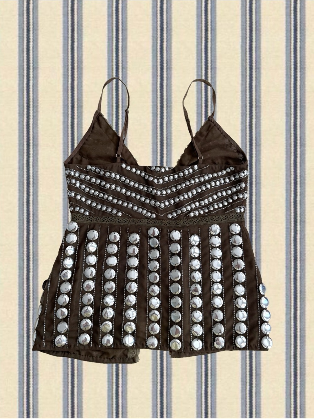 Nasty Gal Green Beaded Lace-Up Cami Top - Picture 5 of 5